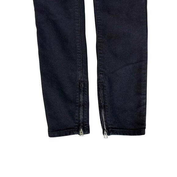 Tom Ford Black Mid-Rise Skinny Jeans w/Zippers Stretch Size 27 Soft Denim - Picture 4 of 14